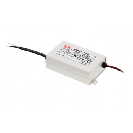 PCD-25-1050B - PCD-25-1050B MEANWELL AC-DC Single output LED driver Constant Current (CC), Input 180-295VAC, Output 1.05A /..
