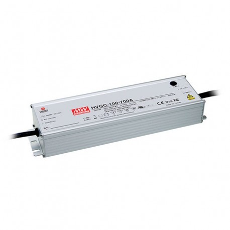 HVGC-100-700D - HVGC-100-700D MEANWELL AC-DC Single output LED driver Constant Current (CC) with built-in PFC, Output 0.7A /..