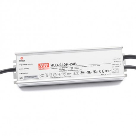HLG-240H-54B - HLG-240H-54B MEANWELL AC-DC Single output LED driver Mix mode (CV+CC) with built-in PFC, Output 54VDC / 4.45..