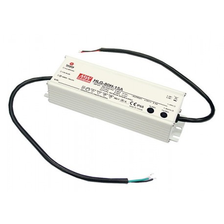 HLG-80H-42A - HLG-80H-42A MEANWELL AC-DC Single output LED driver Mix mode (CV+CC) with built-in PFC, Output 42VDC / 1.95A..