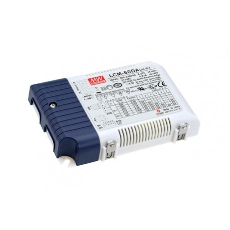LCM-60DA - LCM-60DA MEANWELL AC-DC Multi-Stage LED driver Constant Current (CC), Modular output 0.5A/0.6A/0.7A/0.9A/1.0..