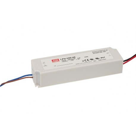 LPV-100-36 - LPV-100-36 MEANWELL AC-DC Single output LED driver Constant Voltage (CV), Output 36VDC / 2.8A, cable output