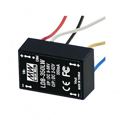 LDB-300LW - LDB-300LW MEANWELL DC-DC Buck-Boost LED Driver (CC), Input 9-36VDC, Output 40VDC / 0.3A, Built-in PWM and Re..