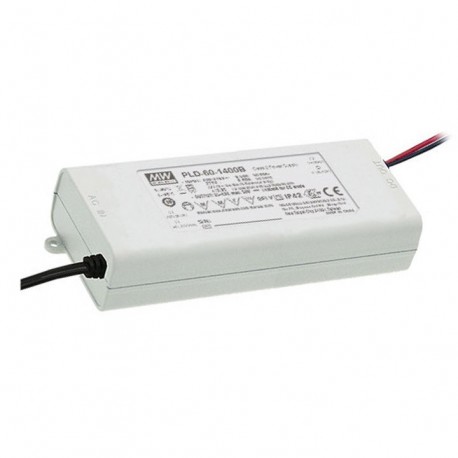 PLD-60-700B - PLD-60-700B MEANWELL AC-DC Single output LED driver Constant Current (CC), Input 230VAC, Output 0.7A / 50-86..