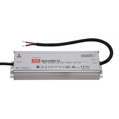 HLG-240H-42 - HLG-240H-42 MEANWELL AC-DC Single output LED driver Mix mode (CV+CC) with built-in PFC, Output 42VDC / 5.72A..