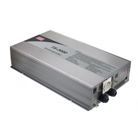 TS-3000-212B - TS-3000-212B MEANWELL True Sine Wave DC-AC Power Inverter, battery 12VDC, Output 230VAC, 3000W, EU AC Output..
