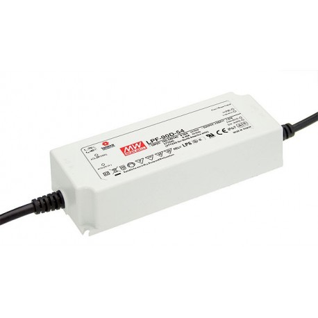 LPF-90D-36 - LPF-90D-36 MEANWELL AC-DC Single output LED driver Mix mode (CV+CC), Output 36VDC / 2.5A, cable output, Dimm..