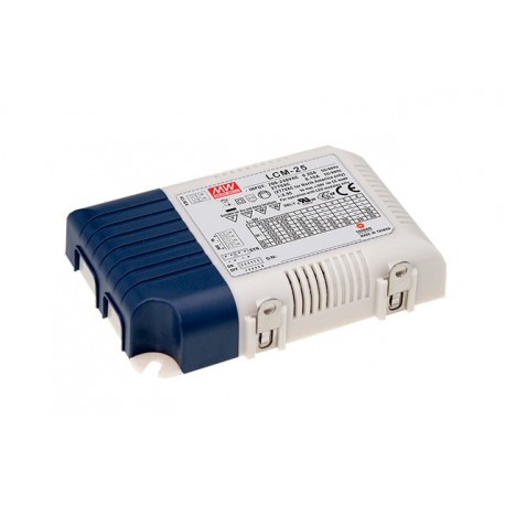 LCM-25 - LCM-25 MEANWELL AC-DC Multi-Stage Output LED driver Active PFC, Output 0.35A/0.6A/0.7A/0.9A/1.05A, Dimming 0..