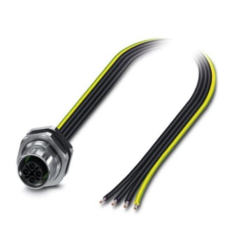 SACC-DSI-M12FSS-4P-M16XL/0,5PE - SACC-DSI-M12FSS-4P-M16XL/0,5PE 1411598 PHOENIX CONTACT Flush-type connector