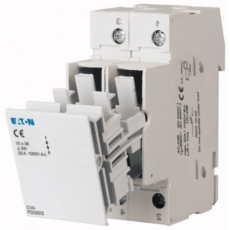 FCFDC10DI-2L-SOL - FCFDC10DI-2L-SOL 137259 EATON ELECTRIC Fuse-disconnector with flashing light, 25A DC, 10x38 mm