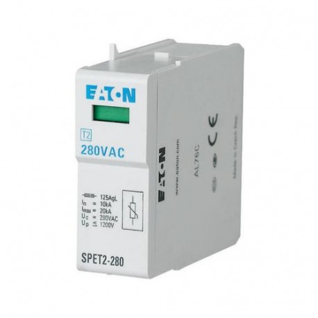 SPET2-280 - SPET2-280 168740 Y7-168740 EATON ELECTRIC Surge arrester plug-in unit, 280VAC, 10 kA