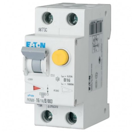 PKNM-10/1N/C/001-A-MW - PKNM-10/1N/C/001-A-MW 236081 EATON ELECTRIC RCD/MCB combination switch, 10A, 10mA, C-LS-Char, 1N pole, FI-Ch..