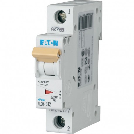 PLSM-B12-MW - PLSM-B12-MW 242177 EATON ELECTRIC Over current switch, 12A, 1p, type B characteristic