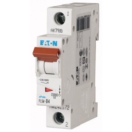 PLSM-C4-MW - PLSM-C4-MW 242198 0001609163 EATON ELECTRIC Over current switch, 4A, 1p, type C characteristic