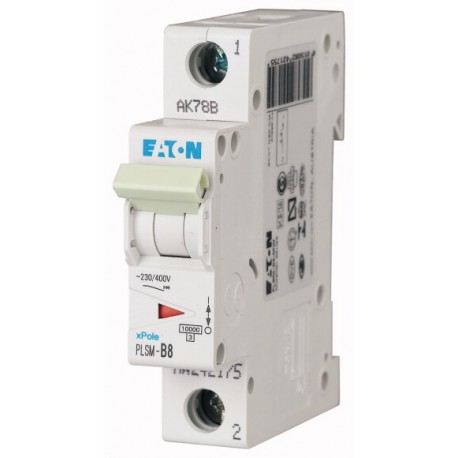 PLSM-D8-MW - PLSM-D8-MW 242224 EATON ELECTRIC Over current switch, 8A, 1p, type D characteristic