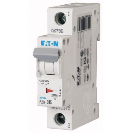 PLSM-D15-MW - PLSM-D15-MW 242228 EATON ELECTRIC Over current switch, 15A, 1p, type D characteristic