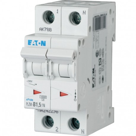 PLZM-B1,5/1N-MW - PLZM-B1,5/1N-MW 242296 EATON ELECTRIC Over current switch, 1, 5 A, 1pole+N, type B characteristic