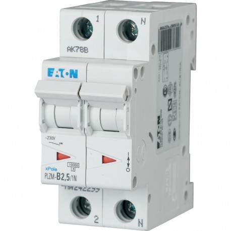 PLZM-B2,5/1N-MW - PLZM-B2,5/1N-MW 242299 EATON ELECTRIC Over current switch, 2, 5 A, 1pole+N, type B characteristic