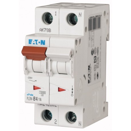 PLZM-C4/1N-MW - PLZM-C4/1N-MW 242328 EATON ELECTRIC Over current switch, 4A, 1pole+N, type C characteristic