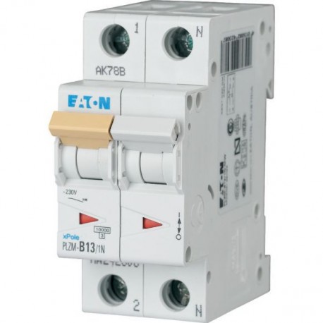 PLZM-C13/1N-MW - PLZM-C13/1N-MW 242334 Y7-242334 EATON ELECTRIC Over current switch, 13A, 1pole+N, type C characteristic