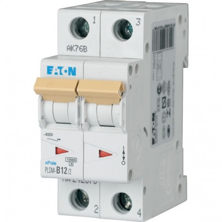 PLSM-B12/2-MW - PLSM-B12/2-MW 242376 EATON ELECTRIC Over current switch, 12A, 2 p, type B characteristic