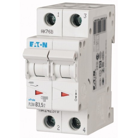 PLSM-D3,5/2-MW - PLSM-D3,5/2-MW 242419 EATON ELECTRIC Over current switch, 3, 5 A, 2 p, type D characteristic