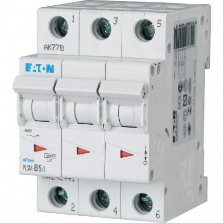 PLSM-B5/3-MW - PLSM-B5/3-MW 242441 EATON ELECTRIC Over current switch, 5A, 3 p, type B characteristic