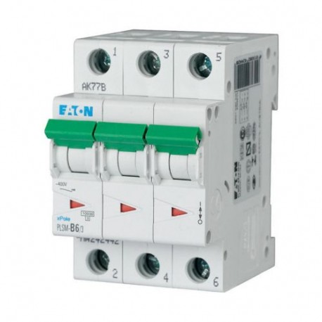 PLSM-C6/3-MW - PLSM-C6/3-MW 242468 Y7-242468 EATON ELECTRIC Over current switch, 6A, 3p, type C characteristic