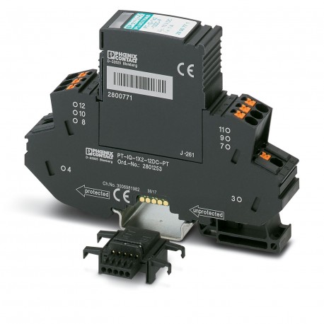 PT-IQ-1X2-12DC-PT - PT-IQ-1X2-12DC-PT 2801253 PHOENIX CONTACT Surge protection device