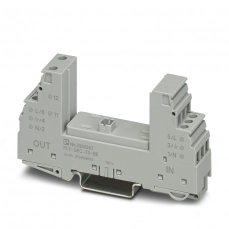 PLT-SEC-T3-BE - PLT-SEC-T3-BE 2905557 PHOENIX CONTACT Type 3 surge protection base element