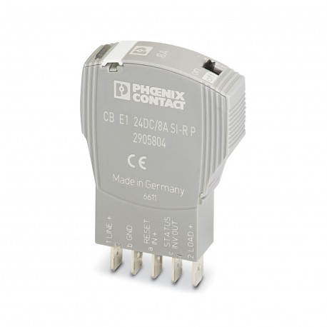 CB E1 24DC/8A SI-R P - CB E1 24DC/8A SI-R P 2905804 PHOENIX CONTACT Electronic device circuit breaker, 1-pos., active current limit..