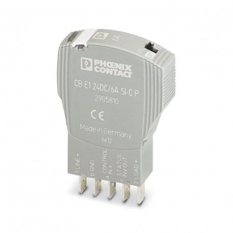 CB E1 24DC/6A SI-C P - CB E1 24DC/6A SI-C P 2905810 PHOENIX CONTACT Electronic device circuit breaker, 1-pos., active current limit..