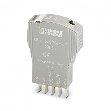 CB E1 24DC/10A SI-C P - CB E1 24DC/10A SI-C P 2905812 PHOENIX CONTACT Electronic device circuit breaker, 1-pos., active current limi..