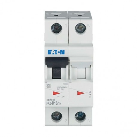FAZ-D16/1N - FAZ-D16/1N 278697 Y7-278697 EATON ELECTRIC Miniature circuit breaker (MCB), 16A, 1pole+N, type D characteris..