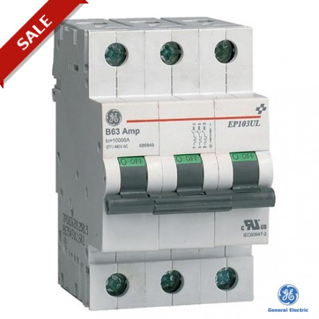 EP63ULC50 - EP63ULC50 686710 GENERAL ELECTRIC Miniature circuit breaker EP63ULC50 Automat C 6kA UL