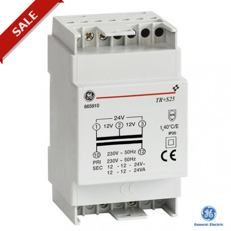 TR+S25 - TR+S25//001 665910 GENERAL ELECTRIC Safety trafo series 25VA 230/12-24V