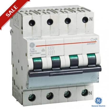 EPP103NC63 - EPP103NC63 678341 GENERAL ELECTRIC Miniature circuit breaker FIXWELL 10kA 3P+N C 63A GE