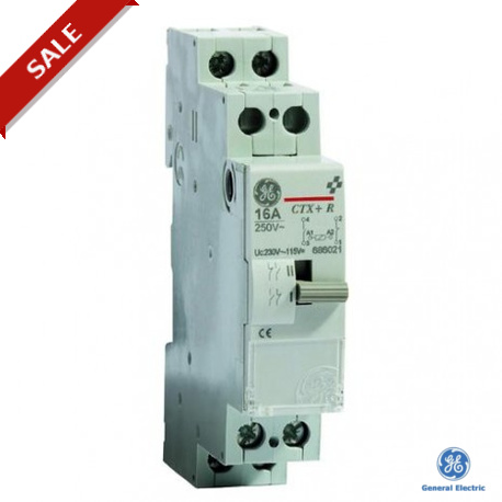 CTX + R1611230A - CTX + R1611230A 686021 GENERAL ELECTRIC CONTAX-R+relays 16A 1NO 1NC 230Vac