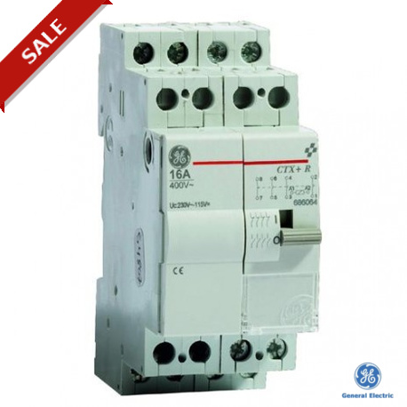 CTX + R1640240A - CTX + R1640240A 686065 GENERAL ELECTRIC CONTAX-R+relays 16A 4NO 240Vac