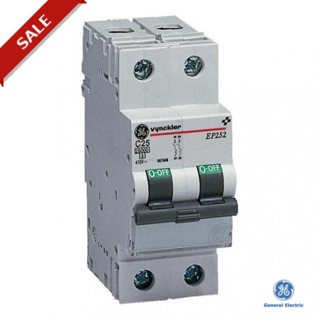 EP252B06 - EP252B06 667726 GENERAL ELECTRIC Miniature circuit breaker EP250 2P 6A 3-5IN