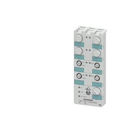 3RK1100-1CQ00-0AA3 - 3RK1100-1CQ00-0AA3 SIEMENS AS-i compact module K60 digital 4 DQ, IP67 4 x output, 2 A 24 V DC maximal 4 A fo..
