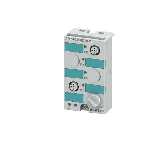 3RK2200-0CQ22-0AA3 - 3RK2200-0CQ22-0AA3 SIEMENS AS-i compact module K45 digital A/B slave, 4 DI, IP67 2 x 2 inputs, maximum 200 m..