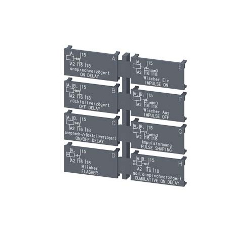 3RP2901-0A - 3RP2901-0A SIEMENS Set of labels for multifunction device, 1 CO Set of labels (1 unit) with 8 functions