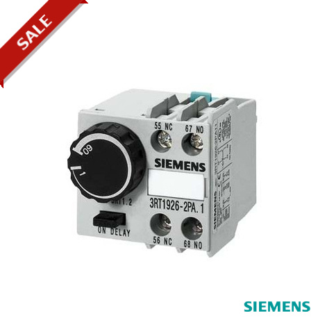 3RT1926-2PR01-0MT0 - 3RT1926-2PR01-0MT0 SIEMENS PNEUMATISCHER ZEITRELAISBLOCK RUECKFALLVERZOEGERT 0,1 ... 30S 1S + 1OE ZUM AUFSC..