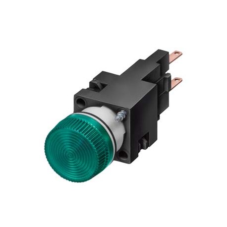 3SB2224-6BE06 - 3SB2224-6BE06 SIEMENS Indicator light, 16 mm, round, plastic, green, Lampholder W2 x 4.6 d, with incandescen..