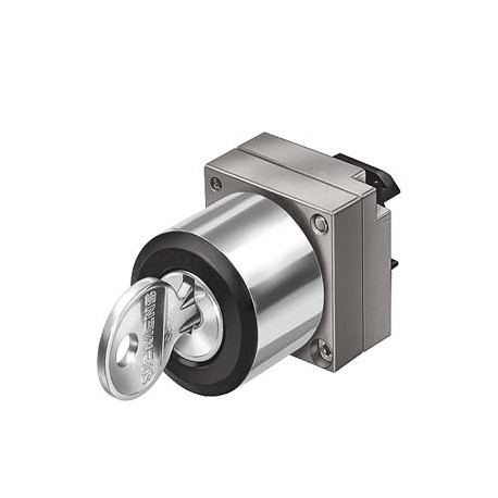 3SB3500-4AD11 - 3SB3500-4AD11 SIEMENS 22MM ROUND METAL ACTUATOR: RONIS LOCK WITH 2 KEYS MAINTAINED CONTACT 2 SWITCH POSITIO..