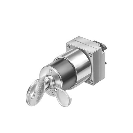 3SB3500-4PD51 - 3SB3500-4PD51 SIEMENS 22MM METAL ROUND ACTUATOR: CES KEY-OPER.SWITCH WITH 2 KEYS LATCHING 3 SWITCH POSITION..