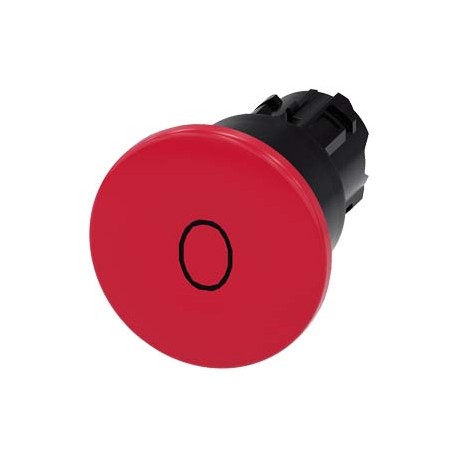 3SU1000-1BA20-0AD0 - 3SU1000-1BA20-0AD0 SIEMENS Mushroom pushbutton, 22 mm, round, plastic, red, inscription: O, 40 mm, latching,..