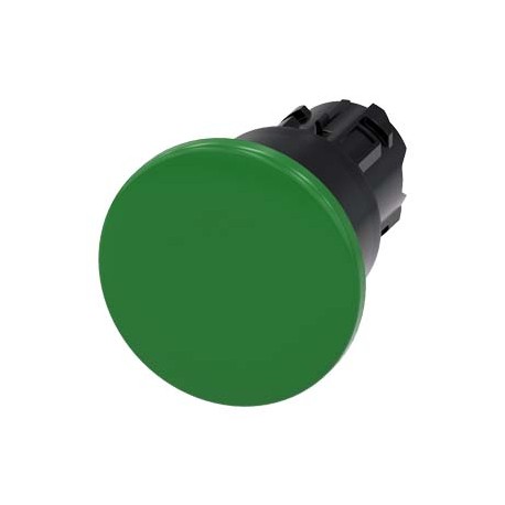 3SU1000-1BA40-0AA0 - 3SU1000-1BA40-0AA0 SIEMENS Mushroom pushbutton, 22 mm, round, plastic, green, 40 mm, latching, Pull-to-unlat..