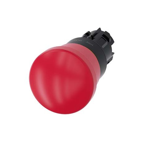 3SU1000-1HA20-0AA0 - 3SU1000-1HA20-0AA0 SIEMENS EMERGENCY STOP mushroom pushbutton, 22 mm, round, plastic, red, 40 mm, positive l..